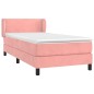 Giroletto a Molle con Materasso Rosa 80x200 cm in Velluto