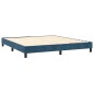 vidaXL Giroletto a Molle con Materasso Blu Scuro 180x200 cm in Velluto