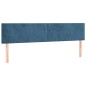 Giroletto a Molle con Materasso Blu Scuro 160x200 cm in Velluto