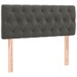Giroletto a Molle con Materasso Grigio Scuro 90x200 cm Velluto