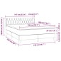 Giroletto a Molle con Materasso Grigio Chiaro 140x200cm Velluto
