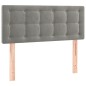 Giroletto a Molle con Materasso Grigio Chiaro 90x190 cm Velluto
