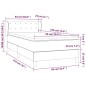 Giroletto a Molle con Materasso Grigio Chiaro 90x190 cm Velluto