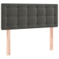 Giroletto a Molle con Materasso Grigio Scuro 90x190 cm Velluto