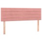 vidaXL Giroletto a Molle con Materasso Rosa 140x190 cm in Velluto