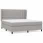 vidaXL Giroletto a Molle con Materasso Grigio Chiaro180x200 cm Tessuto