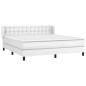 Giroletto a Molle con Materasso Bianco 180x200 cm in Similpelle
