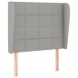 vidaXL Giroletto a Molle con Materasso Grigio Chiaro 90x200 cm Tessuto