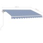 Tenda da Sole Automatica Autoportante 300x250 cm Blu e Bianca Tenda da Sole Automatica Autoportante 300x250 cm Blu e Bianca