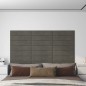 Pannelli Murali 12 pz Grigio Scuro 60x15 cm Velluto 1,08 m² Pannelli Murali 12 pz Grigio Scuro 60x15 cm Velluto 1,08 m²