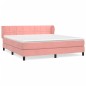 vidaXL Giroletto a Molle con Materasso Rosa 180x200 cm in Velluto