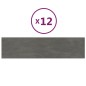 Pannelli Murali 12 pz Grigio Scuro 60x15 cm Velluto 1,08 m² Pannelli Murali 12 pz Grigio Scuro 60x15 cm Velluto 1,08 m²