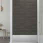 Pannelli Murali 12 pz Grigio Scuro 60x15 cm Velluto 1,08 m² Pannelli Murali 12 pz Grigio Scuro 60x15 cm Velluto 1,08 m²