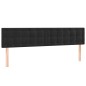vidaXL Giroletto a Molle con Materasso Nero 200x200 cm in Velluto