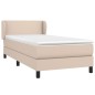 vidaXL Giroletto a Molle con Materasso Cappuccino 100x200cm Similpelle