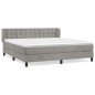 vidaXL Giroletto a Molle con Materasso Grigio Chiaro 160x200cm Velluto
