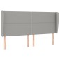 Giroletto a Molle con Materasso Grigio Chiaro 200x200cm Tessuto