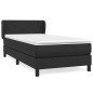 vidaXL Giroletto a Molle con Materasso Nero 90x190 cm in Similpelle