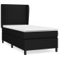 vidaXL Giroletto a Molle con Materasso Nero 80x200 cm inTessuto