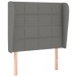 vidaXL Giroletto a Molle con Materasso Grigio Scuro 90x200 cm Tessuto