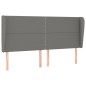 vidaXL Giroletto a Molle con Materasso Grigio Scuro 200x200 cm Tessuto