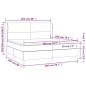 vidaXL Giroletto a Molle con Materasso Crema 200x200 cm in Tessuto