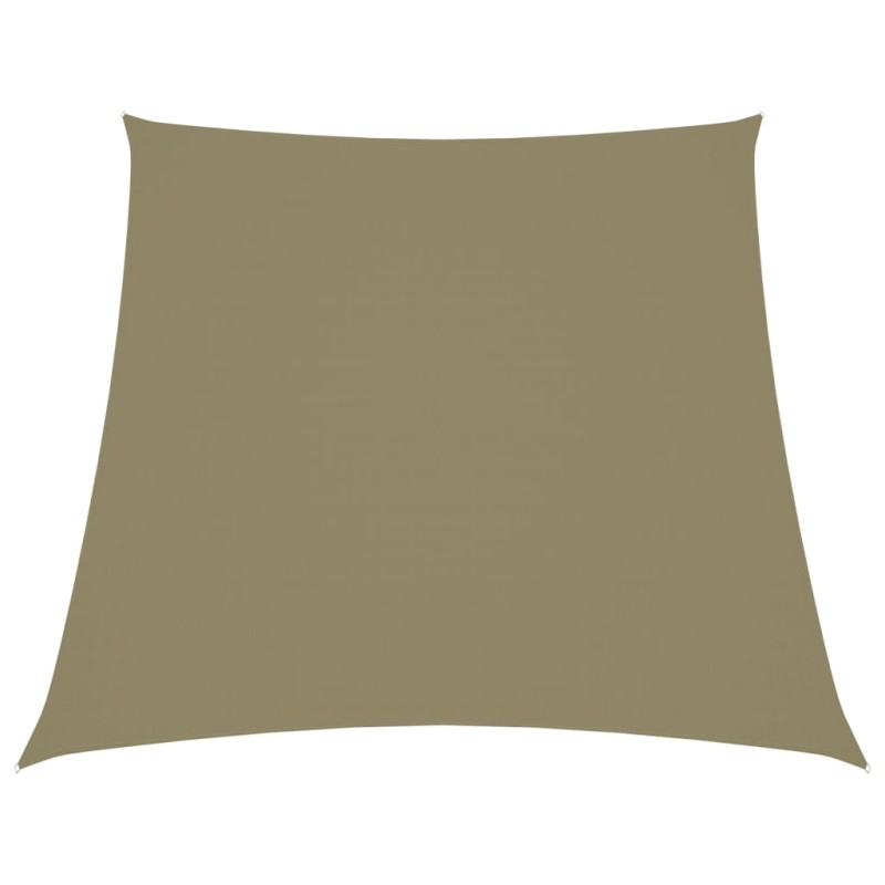 Parasole a Vela in Tela Oxford a Trapezio 4/5x4 m Beige Parasole a Vela in Tela Oxford a Trapezio 4/5x4 m Beige