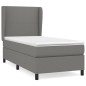 vidaXL Giroletto a Molle con Materasso Grigio Scuro 80x200 cm Tessuto