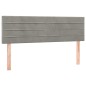 Giroletto a Molle con Materasso Grigio Chiaro 140x200cm Velluto