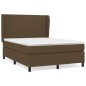 vidaXL Giroletto a Molle con Materasso Marrone Scuro 140x200cm Tessuto
