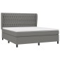 vidaXL Giroletto a Molle con Materasso Grigio Scuro 180x200 cm Tessuto