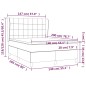 vidaXL Giroletto a Molle con Materasso Blu 140x200 cm in Tessuto