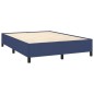 vidaXL Giroletto a Molle con Materasso Blu 140x200 cm in Tessuto