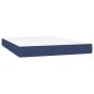 vidaXL Giroletto a Molle con Materasso Blu 140x200 cm in Tessuto