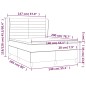 vidaXL Giroletto a Molle con Materasso Blu 140x200 cm in Tessuto