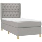 vidaXL Giroletto a Molle con Materasso Grigio Chiaro 80x200 cm Tessuto
