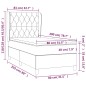 vidaXL Giroletto a Molle con Materasso Grigio Chiaro 80x200 cm Tessuto