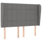 Giroletto a Molle con Materasso Grigio Scuro 140x200cm Tessuto