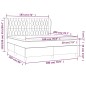 Giroletto a Molle con Materasso Grigio Chiaro180x200 cm Tessuto
