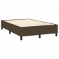 Giroletto a Molle con Materasso Marrone Scuro 140x190cm Tessuto