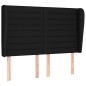 vidaXL Giroletto a Molle con Materasso Nero 140x190 cm in Tessuto
