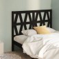 Testiera per Letto Nera 166x4x100 cm in Legno Massello di Pino Testiera per Letto Nera 166x4x100 cm in Legno Massello di Pino