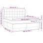 Giroletto a Molle con Materasso Grigio Chiaro180x200 cm Tessuto