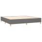 vidaXL Giroletto a Molle con Materasso Grigio Scuro 200x200 cm Tessuto