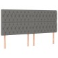 vidaXL Giroletto a Molle con Materasso Grigio Scuro 200x200 cm Tessuto