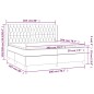 vidaXL Giroletto a Molle con Materasso Grigio Scuro 200x200 cm Tessuto