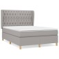 vidaXL Giroletto a Molle con Materasso Grigio Chiaro 140x200cm Tessuto