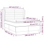 vidaXL Giroletto a Molle con Materasso Grigio Chiaro 140x190cm Tessuto