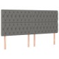 Giroletto a Molle con Materasso Grigio Scuro 180x200 cm Tessuto