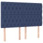 Giroletto a Molle con Materasso Blu 160x200 cm in Tessuto